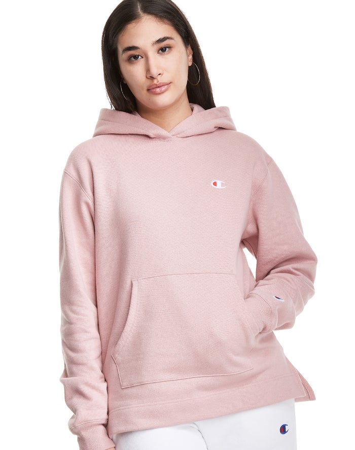 Champion Hoodie Dames - Beige - Reverse Weave Open Bottom ( 802651-HFQ )